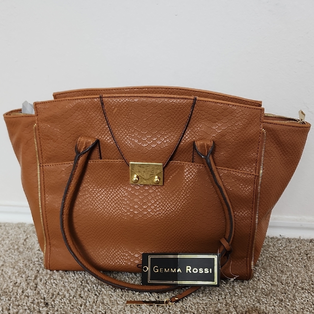 Gemma Rossi Brown Textured Women's Tote Bag